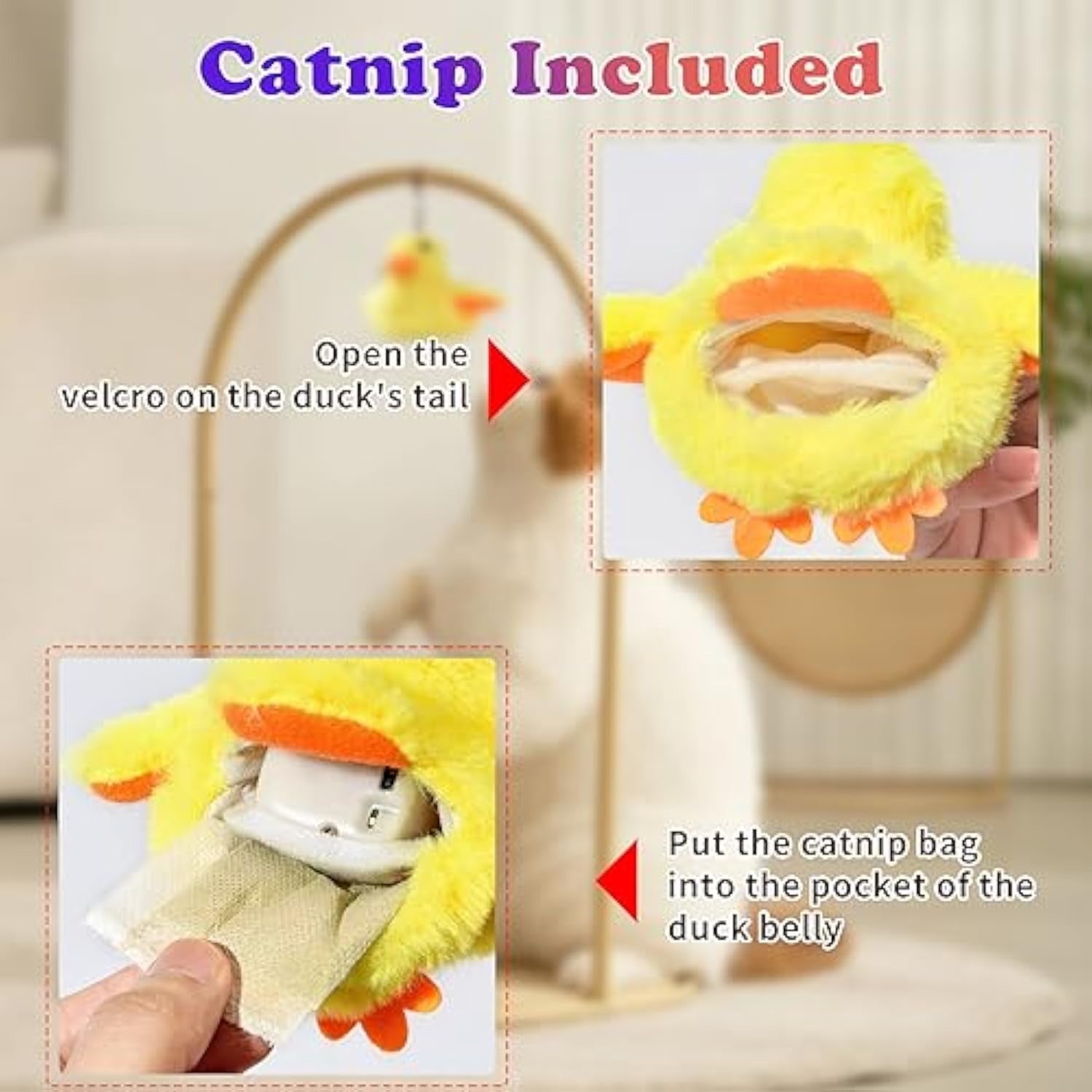 Catnip Duck Toy