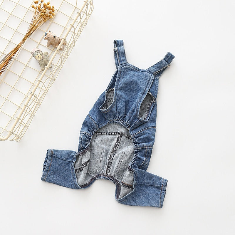 Stretch Denim Pet Suspenders