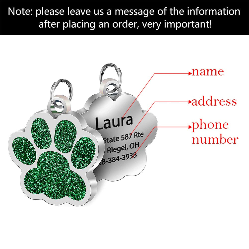 Stainless Steel Bone Pet ID Tag