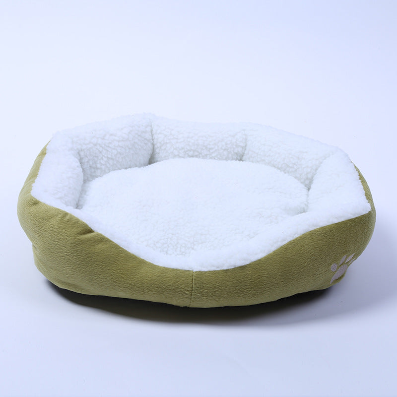 Removable Pet Bed with Warm Lamb Fleece for Dogs