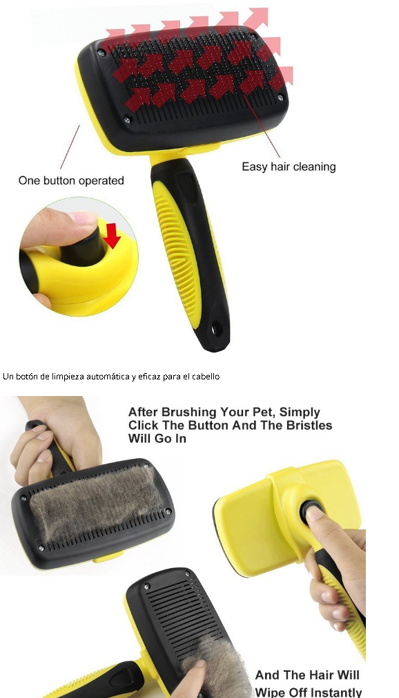 Stainless Steel Automatic Pet De-Shedding Brush