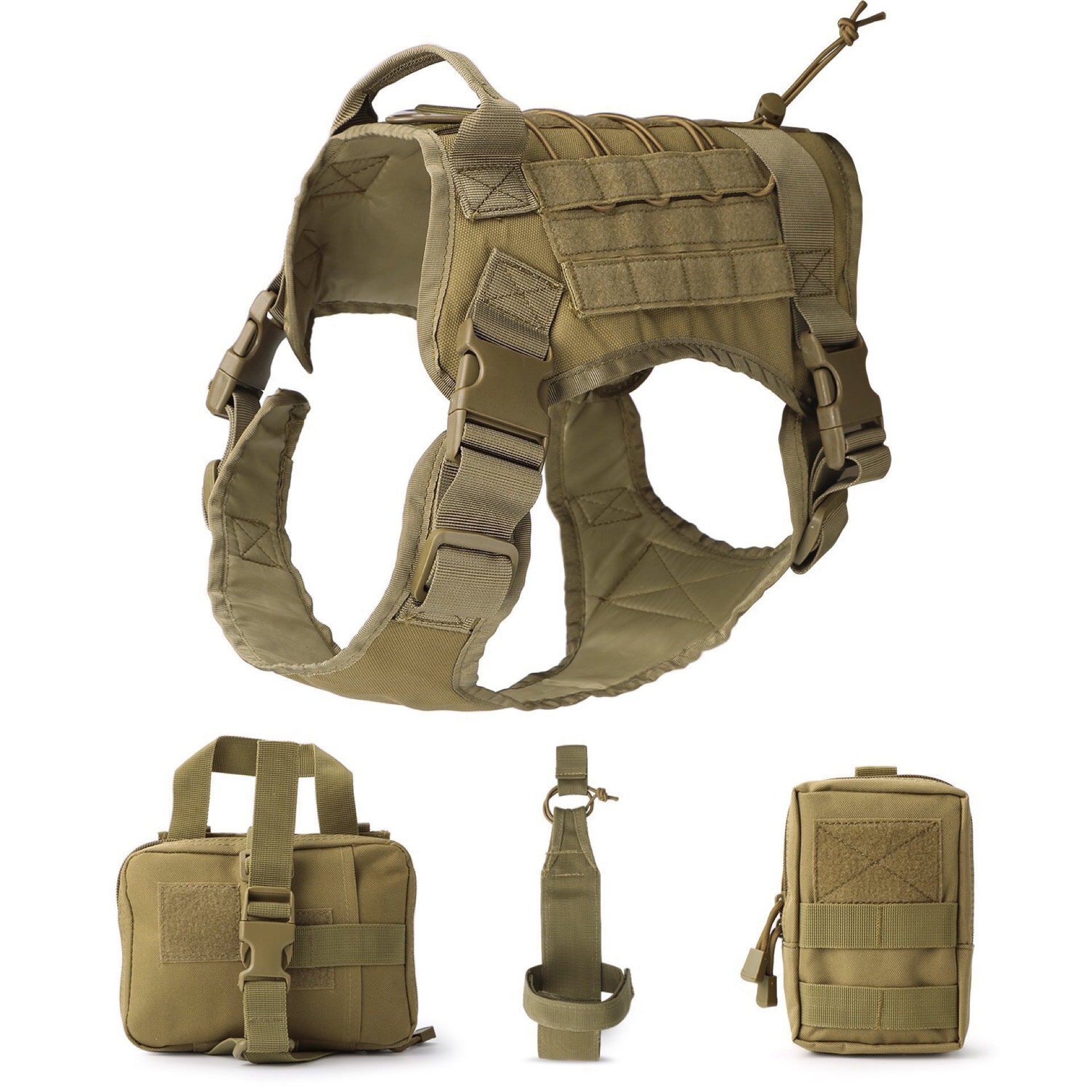 Tactical Dog Vest with Rope Rescue Accessory Kit