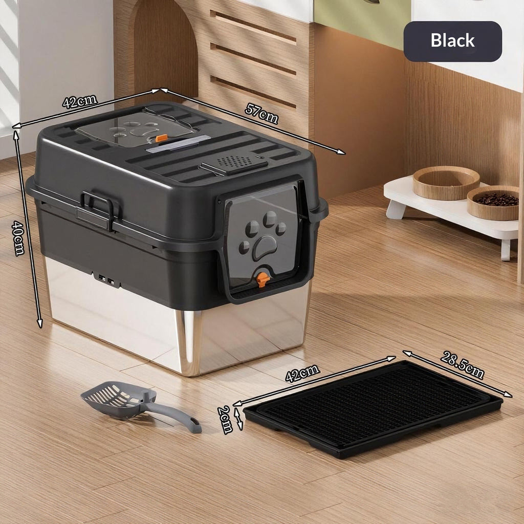 Odor Proof Fully Enclosed Cat Litter Box