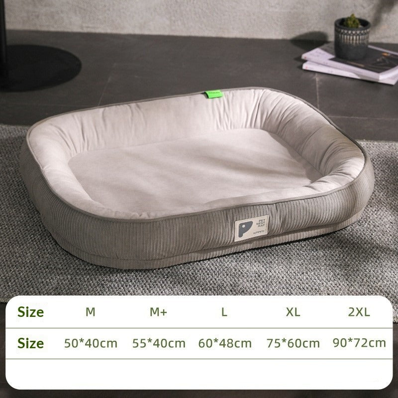 Oval Plush Pet Bed for Cats & Dogs