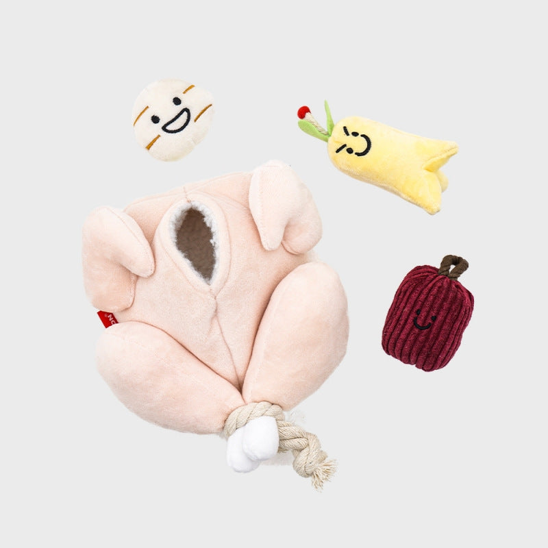 Korean Ginseng Chicken Soup Pet Sniff Toy for Dogs