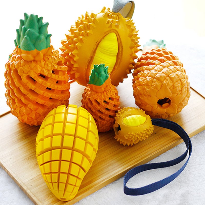 Funny Fruits Shape Dog Chew Toy for Teeth Cleaning