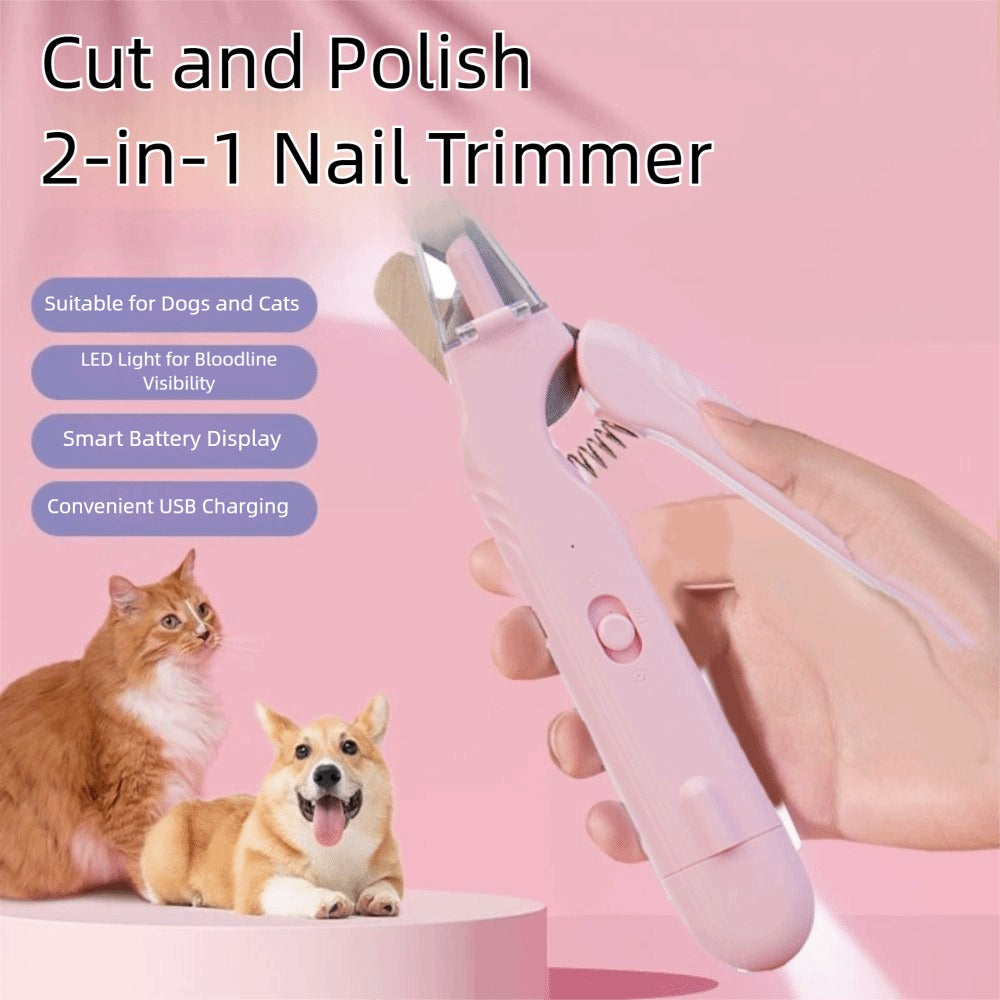 2-in-1 LED Pet Nail Clippers and Grinder