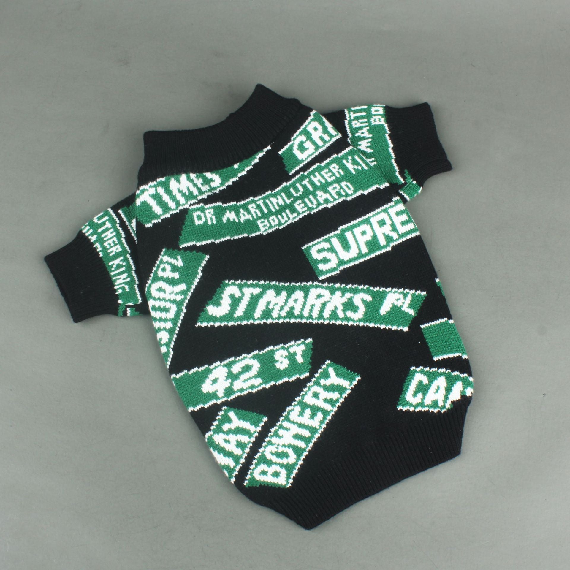 Warm Fashion Sweaters with Street Slogans for Pets