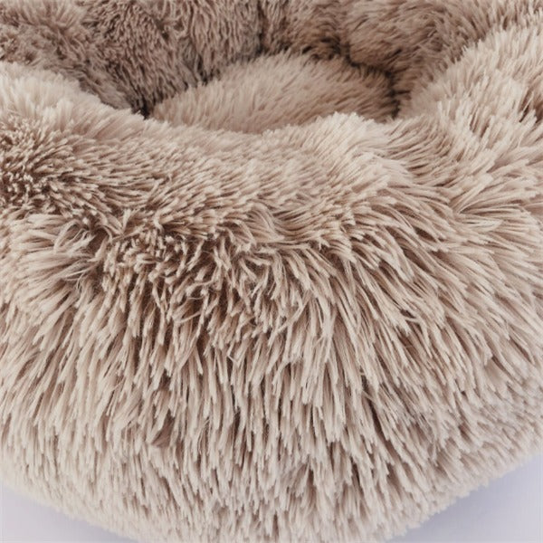 Round Plush Cat & Dog Bed