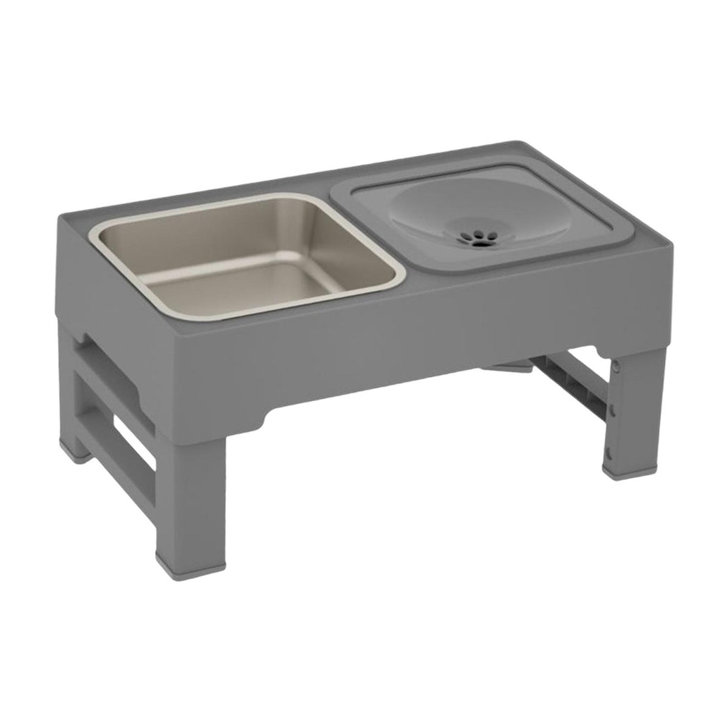Adjustable Elevated Dog Bowl with Slow Feeder