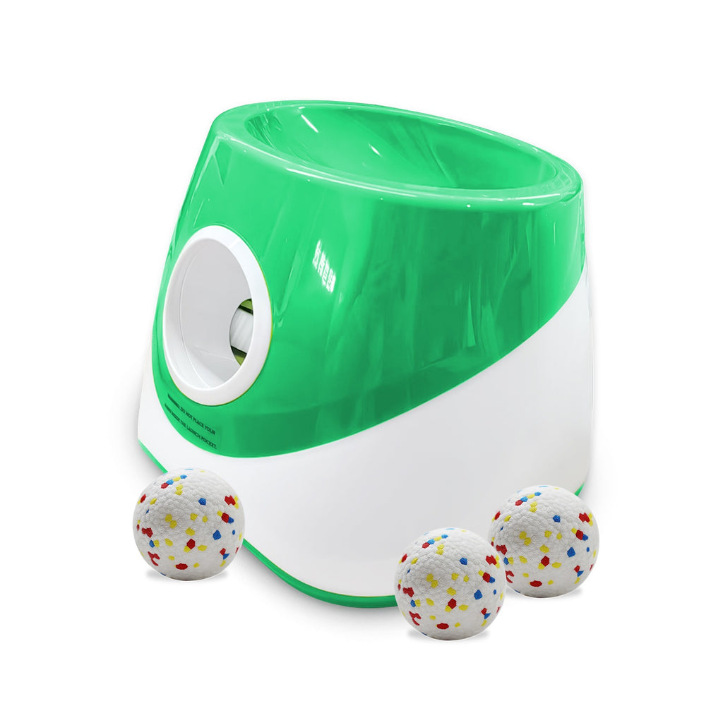 Interactive Dog Tennis Ball Launcher with 3 Balls