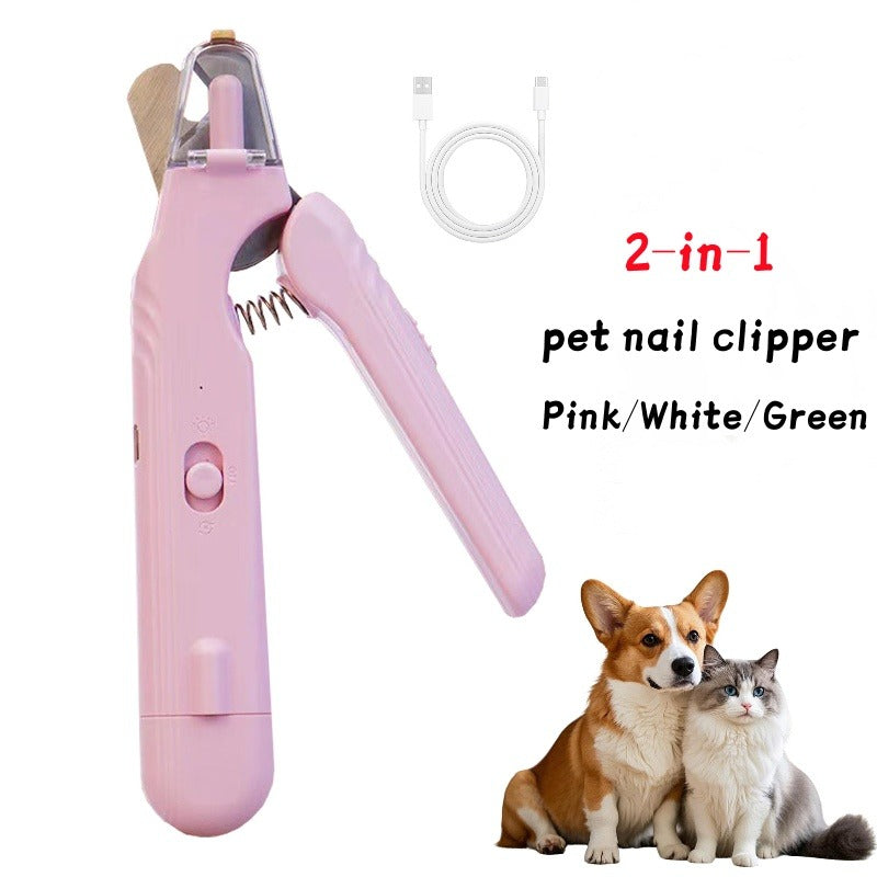 2-in-1 LED Pet Nail Clippers and Grinder