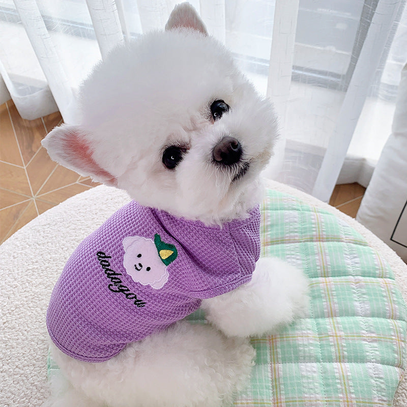 Cute Sleeveless Dog Vest for Spring and Summer Wear