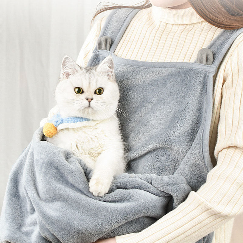 Soft Plush Non-Stick Cat Apron Pinafore for Pets