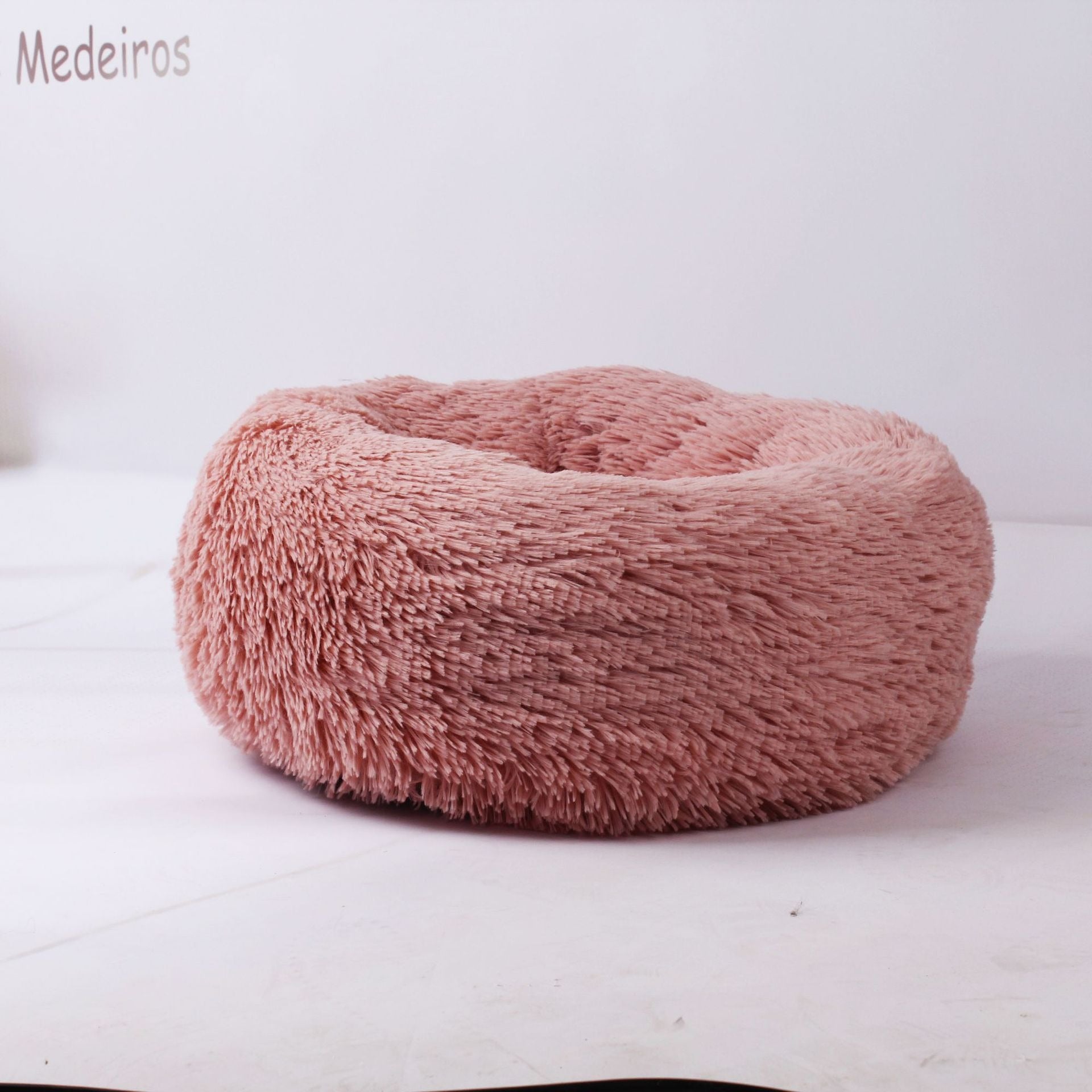 Round Plush Pet Bed for Small Dogs & Cats