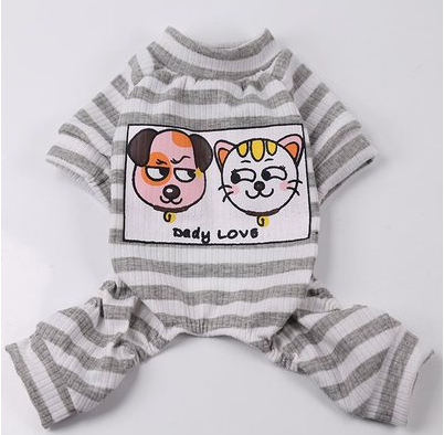 Striped Stretch Bottoming Shirt for Pets and Home