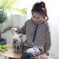 Hooded Striped T-Shirt for Dogs and Pet Parents
