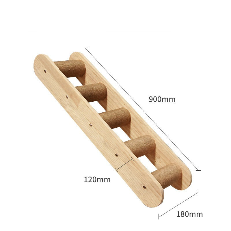 Wall-Mounted Solid Wood Cat Shelves & Perches