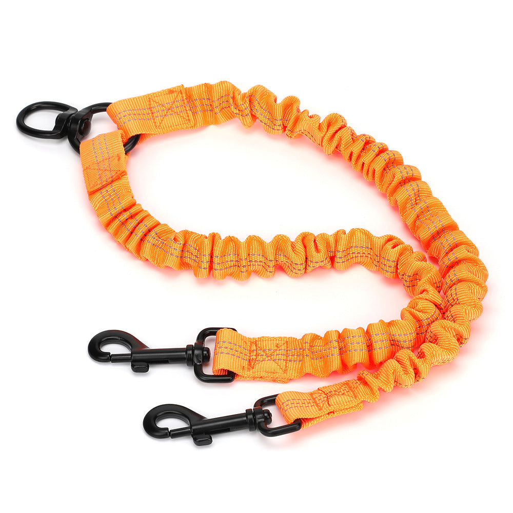 Reflective Double Head Strap for Dogs (One Drag Two)