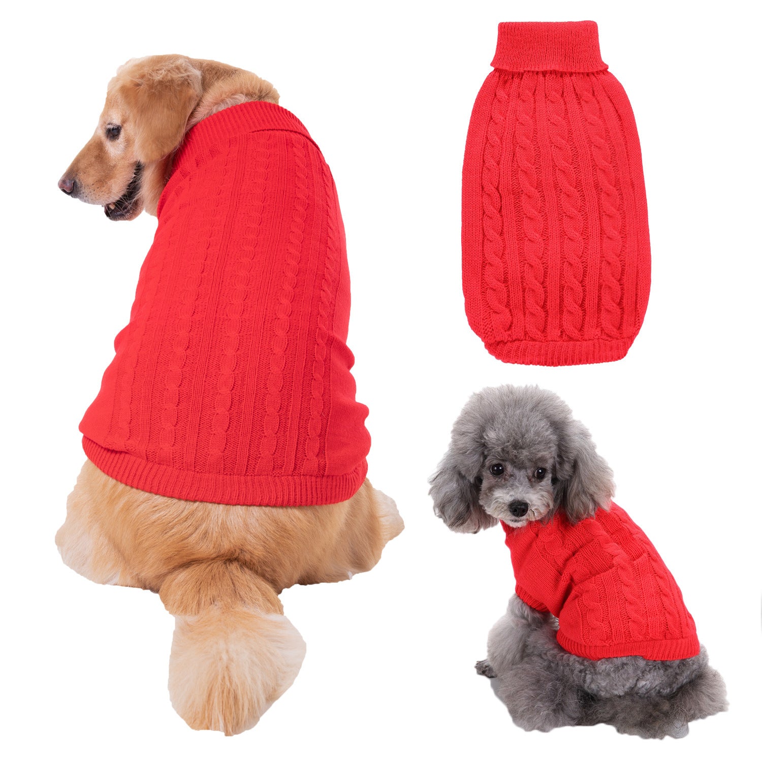 Solid Color Puppy Dog Sweater for Bichon and Teddy