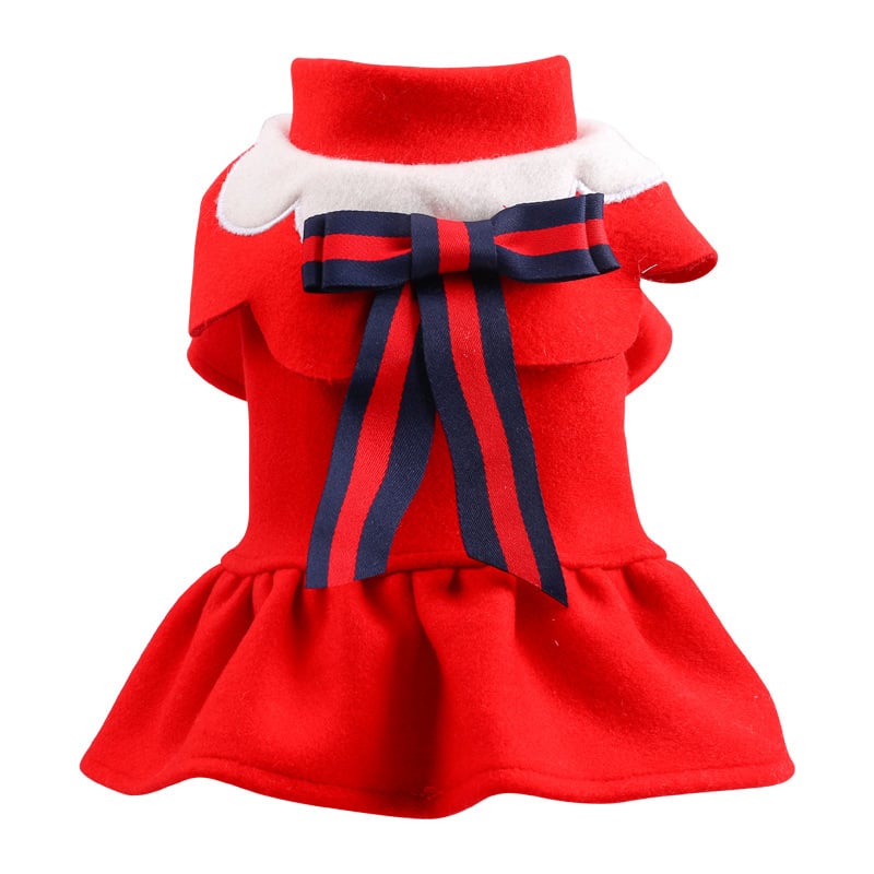 British Style Woolen Pet Costume for Autumn & Winter