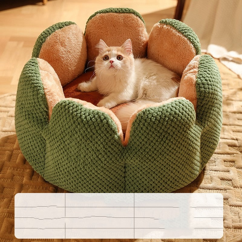 Soft Cactus Petal Nest for Cats and Dogs
