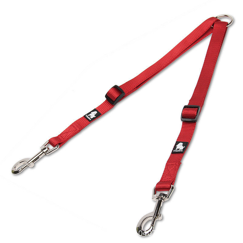 Double Head Dog Leash with Two Traction Ropes