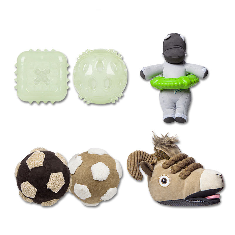 Touchdog LED Chew Toy Ball for Dogs (Teddy & Golden)