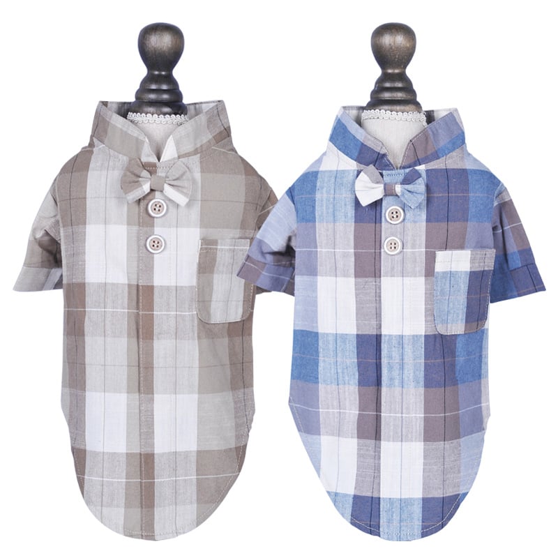 Chinese Style Bow Tie Collar Shirt for Pets