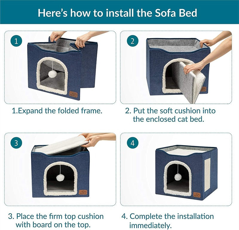 Indoor Foldable Pet Stool Kennel
