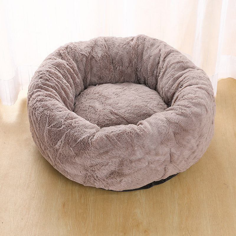 Thick Plush Round Pet Nest Mat for Autumn & Winter