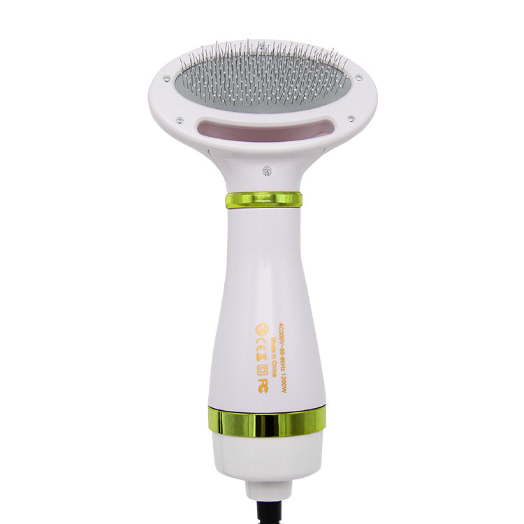 2-in-1 Pet Grooming Brush with Heated Blow Dryer