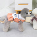 Big Flower Lapel Dog Skirt in Solid Color