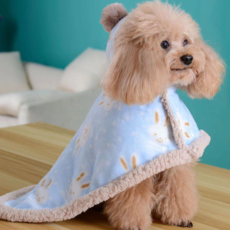 Warm Velvet Dog Pajamas and Sleeping Bag Combo