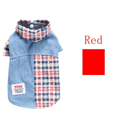 Teddy Dog Summer Plaid Button-Up Shirt