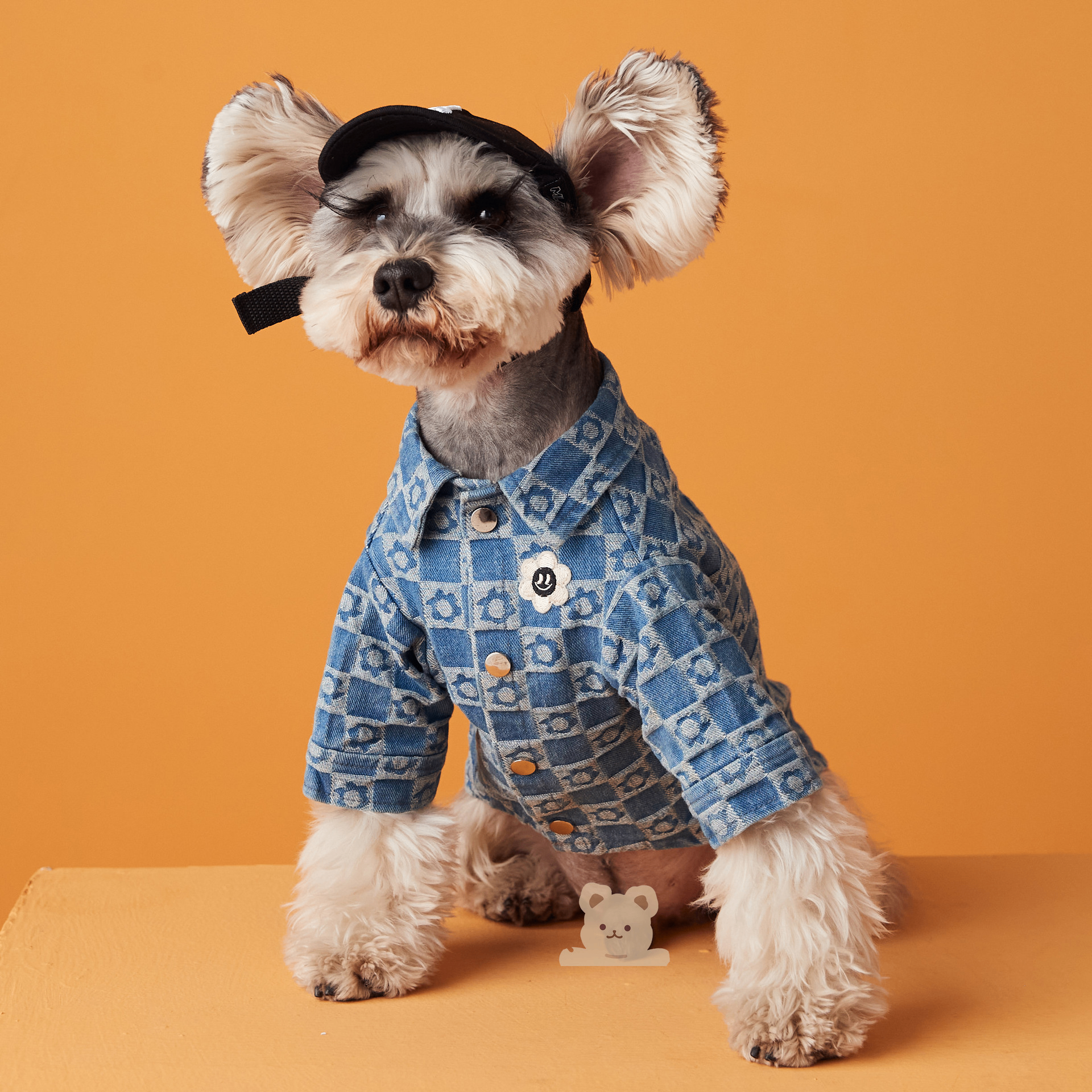 Plush Floral Shirt for Schnauzer and Cat Pets