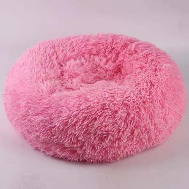 Round Plush Dog Bed