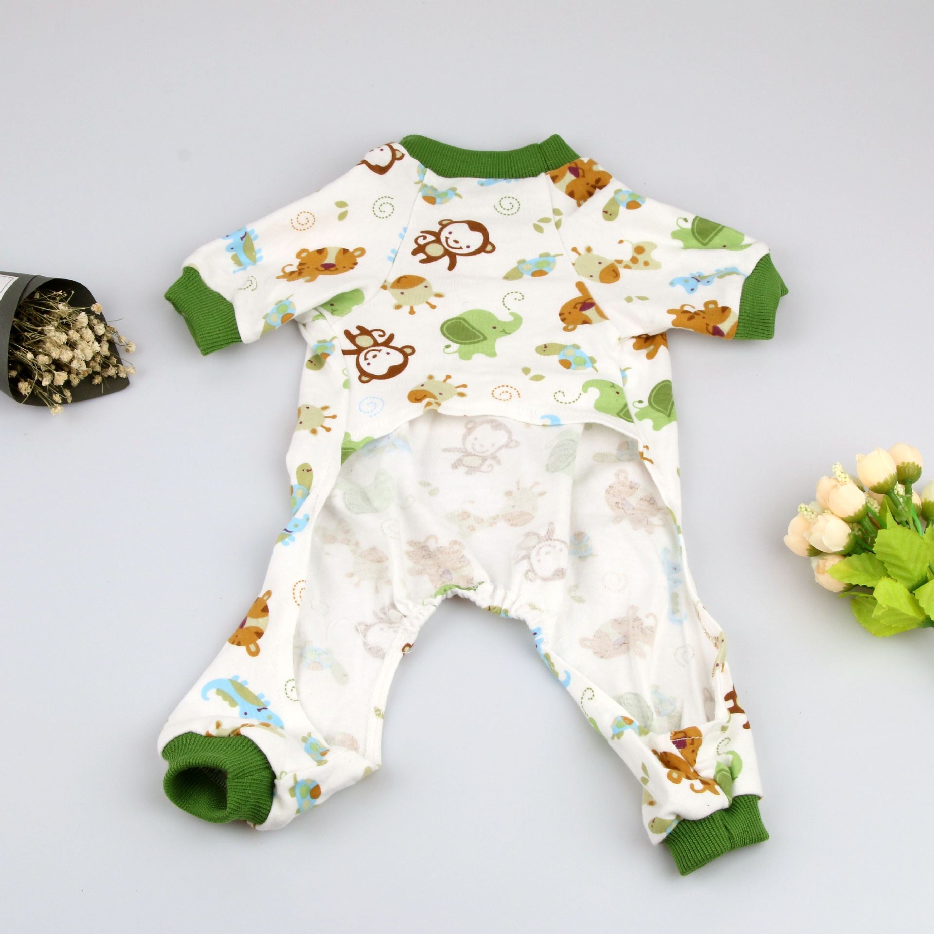 Comfortable Printed Pajamas for Four-Legged Pets