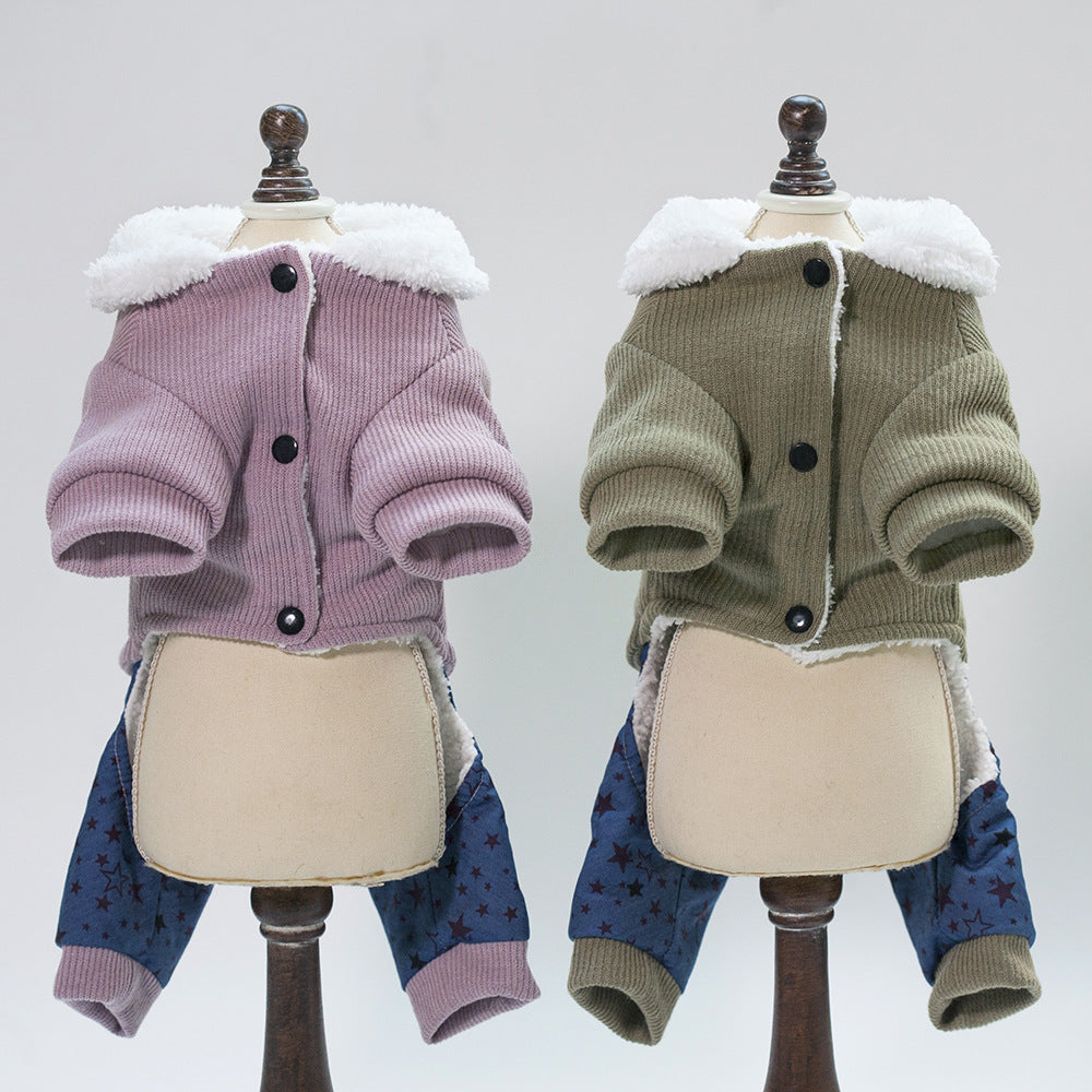 Pet Clothing with Bone Design for Four-Legged Pets