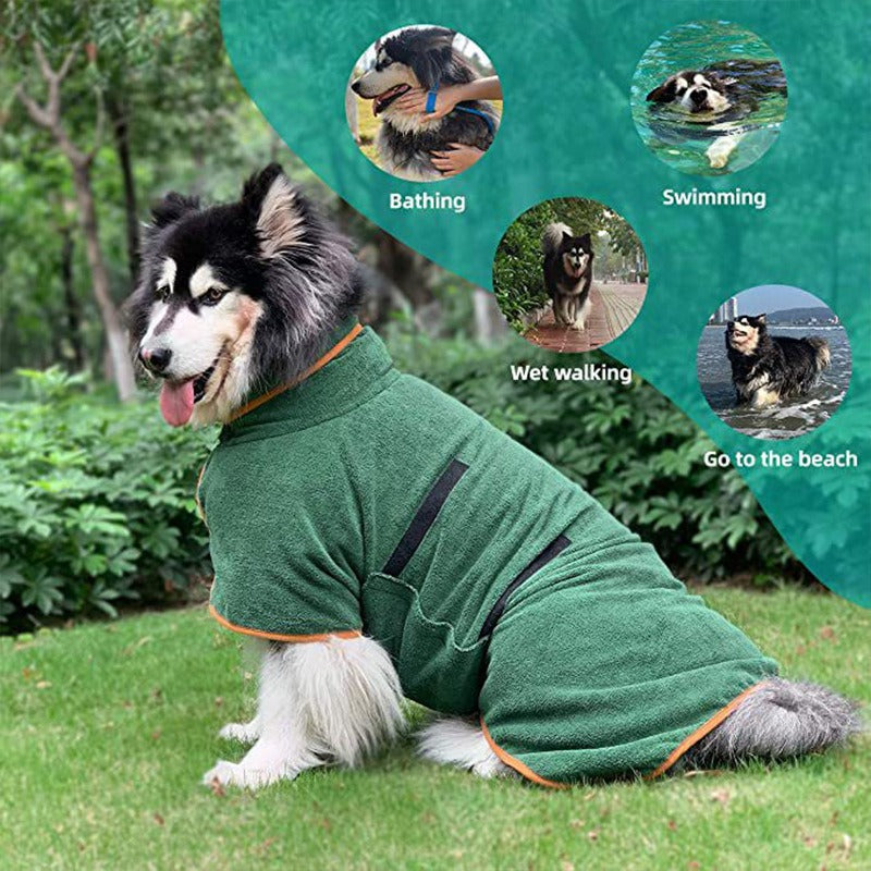Pet Microfiber Fast-Dry Bathrobe