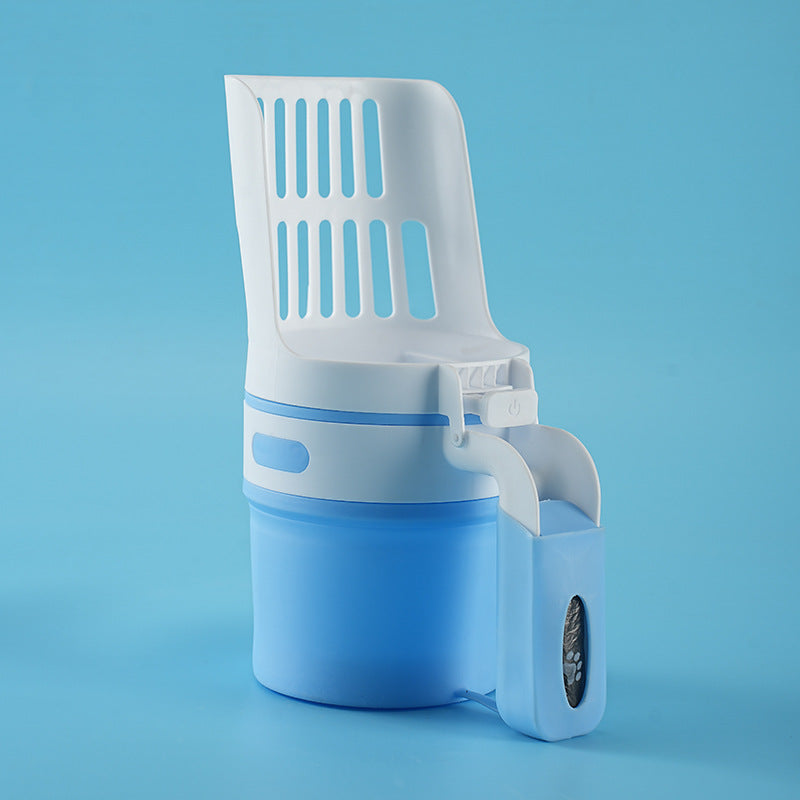 Foldable Portable Cat Litter Scoop with Large Bin