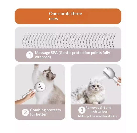 Pet Spray Massage Steam Comb Brush