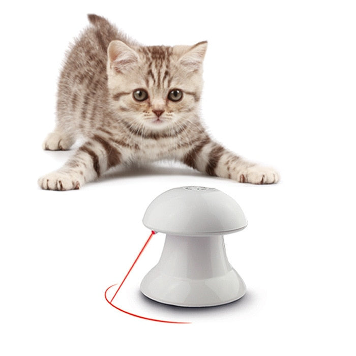 Electric Laser Cat Toy with Feather and USB Charging