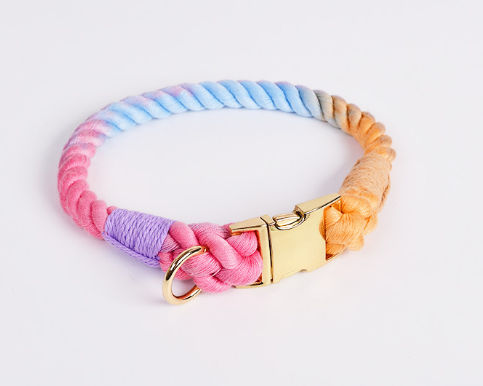 Multifunctional Hand-Woven Gradient Color Collar