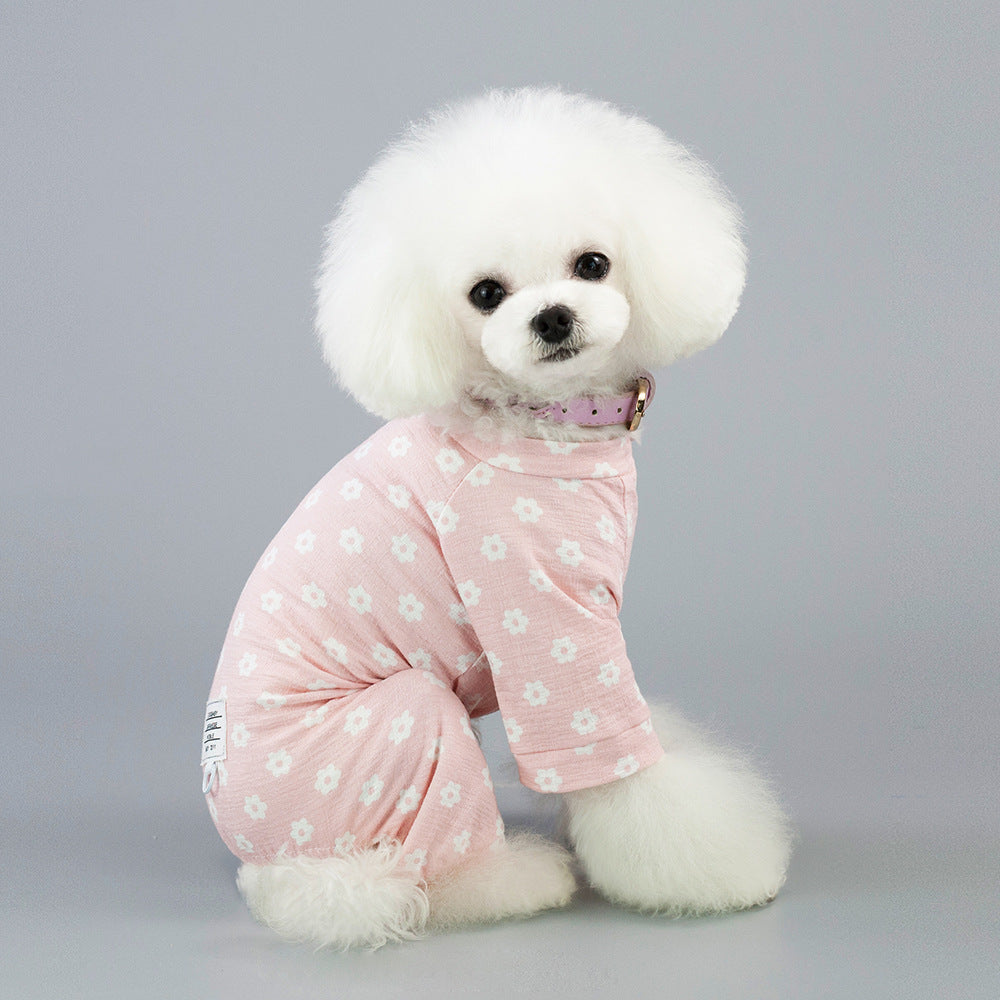 Small Daisy Four-Leg Dog Pants for Spring/Summer
