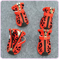 Leopard Print PU Pet Shoes in New Fashion Design