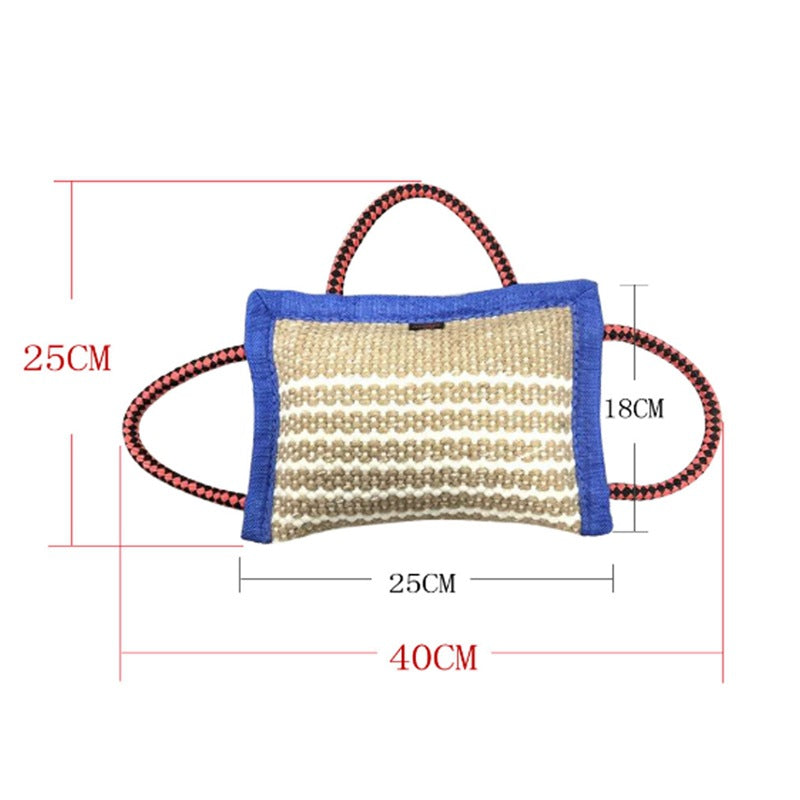 Thickened Hemp Three-ring Training Bite Pillow