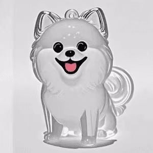 Transparent Puppy Fur Keepsake Box