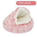 Semi-Closed Cat Bed with Shell Cover for Small Pets