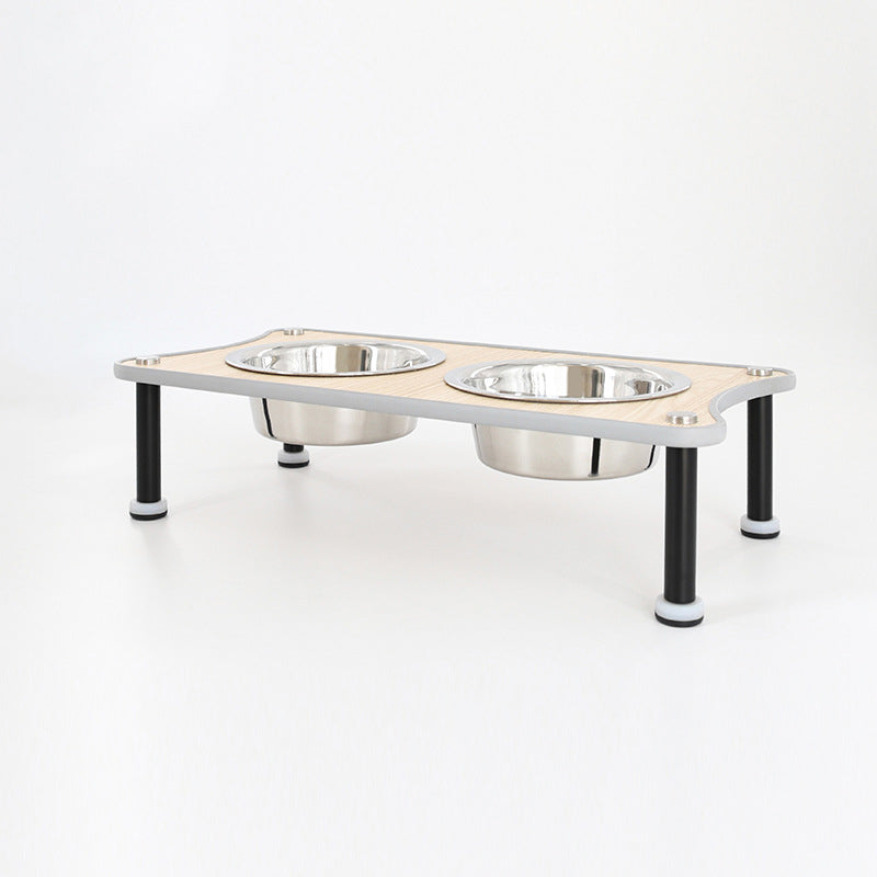 Adjustable Height Pet Food Bowl Stand